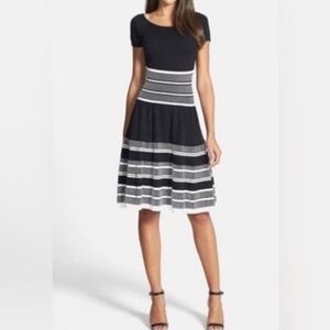 KATE SPADE Rio De Janeiro Black Knit Sweater Dress Size L